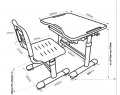Комплект парта и стул трансформер Sole